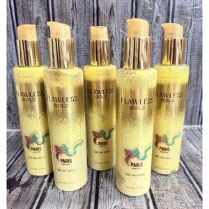 Lot of 5 Bath & Body Works Paris Amour Flawless Gold‎ 24K Silk Lotion 6 oz
